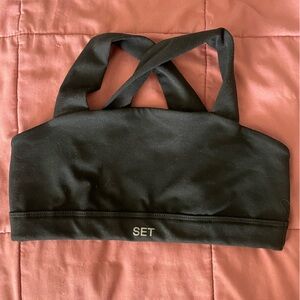 Black Sports Bra Set Active
